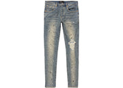 Purple Brand Purple Brand Mid Rise Destroy Paint Jeans Blue