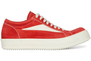 Rick Owens contrast panel Red/Milk sneakers