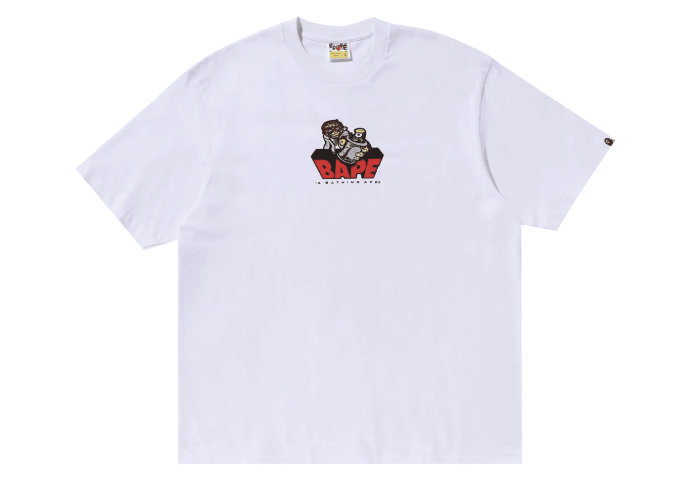 BAPE Graffiti Bape Logo Relaxed Fit Tee White