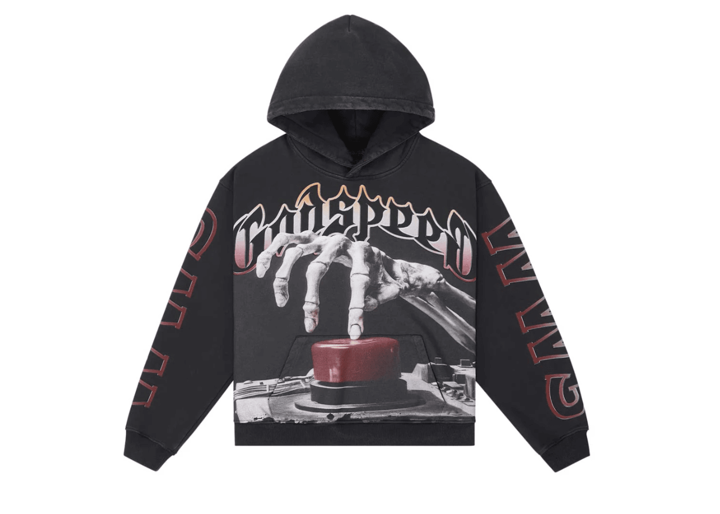 Godspeed Code Red Hoodie Grey Wash