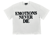 Mixed Emotions White End Rhinestone Tee
