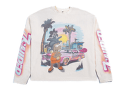 Triple Sevens X Yak Simpson Graphic Thermal Waffle Knit L/S Cream