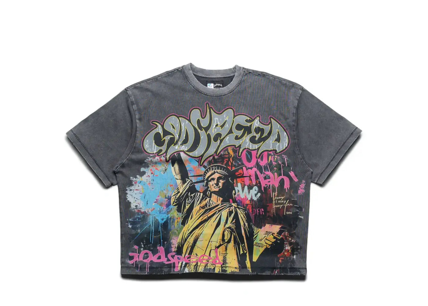 Godspeed New York Vandal Tee Grey Wash
