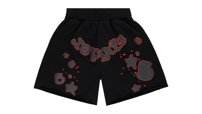 Sp5der Beluga Outline Sweatshort Black