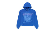 Sp5der Rhinestone Punk V2 Hoodie Blue