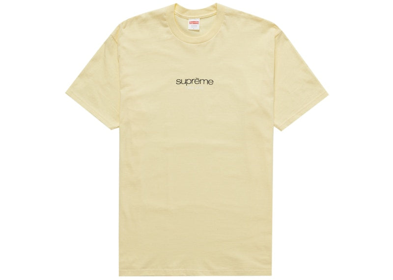 Supreme Classic Logo Tee Pale Yellow