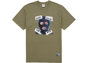 Supreme God Save Us Tee Light Olive