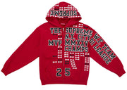 Supreme League Champs Zip Up Hooded Sweatshirt Red