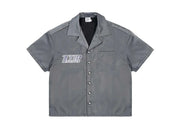 Triple Sevens Nylon Button Up Shirt Grey