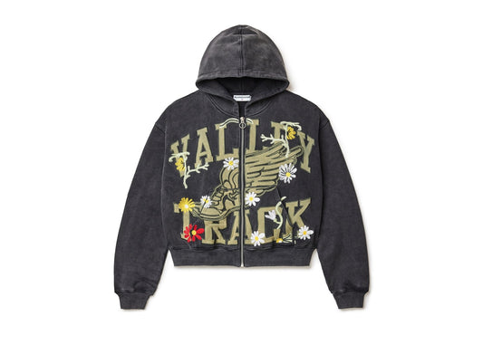 Vale Forever Midnight Garden Zip Up Hoodie Black