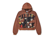 Vale Forever Harmony Garden Zip Up Hoodie Brown