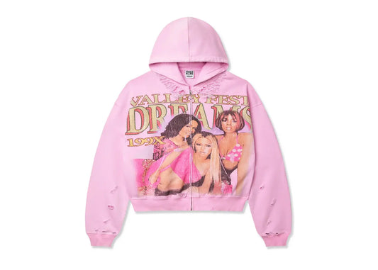 Vale Forever Dreams Zip Up Hoodie Pink