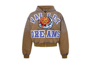 Vale Forever Sunny Zip Up Hoodie Brown