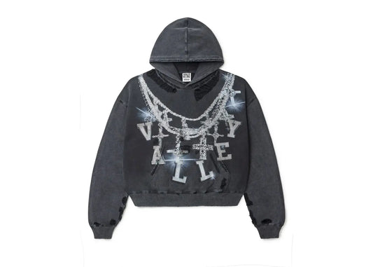 Vale Forever Big Chain Sweatshirt Black Bling