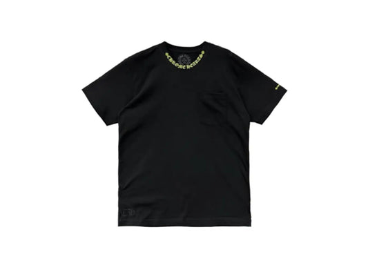 Chrome Hearts Neck Logo T-Shirt Black/Yellow