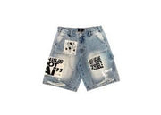 Mixed Emotions AI Blue Denim Shorts