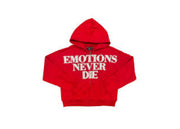 Mixed Emotion End Rhinestone Hoodie Red