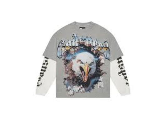 Godspeed Spirit Animal Layered T-Shirt Grey
