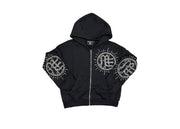 Mixed Emotions End Rhinestone Hoodie Black
