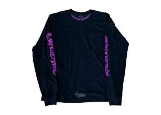Chrome Hearts Purple Letters L/S Tee