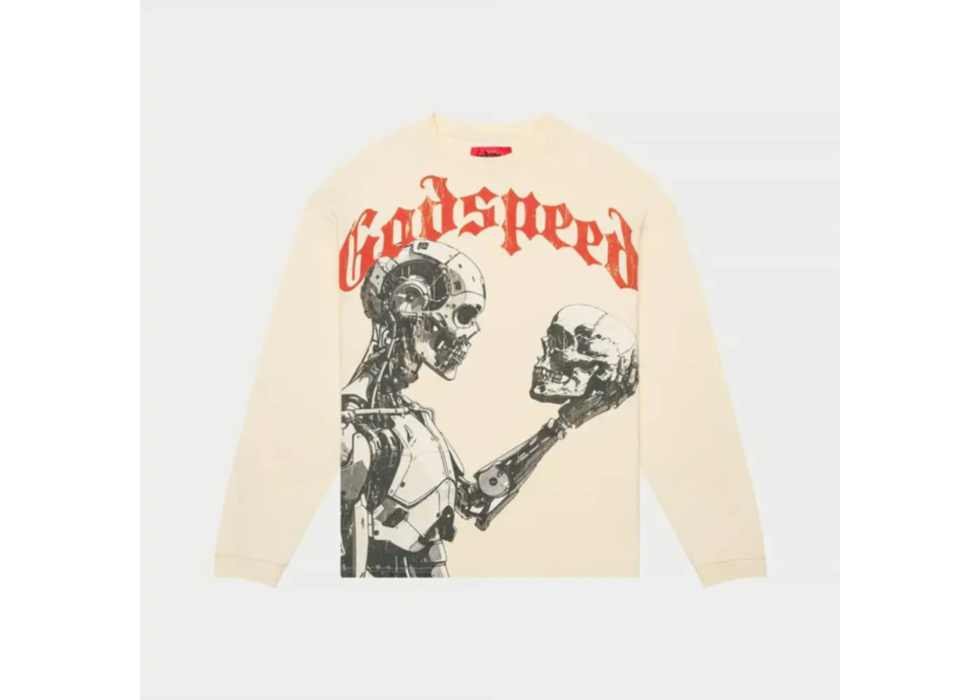 Godspeed Mankind Vs AI Long-Sleeve T-Shirt 'Bone'